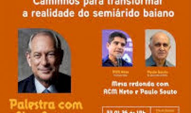 ACM Neto lidera debate sobre a seca na Bahia em evento em Irecê